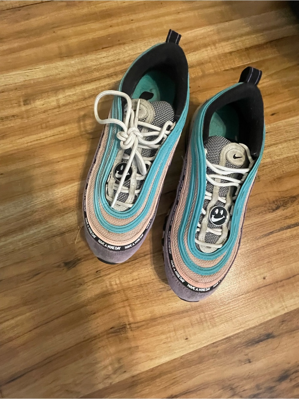 Nike Kids Teal, Pink & Gray Layered Sneakers